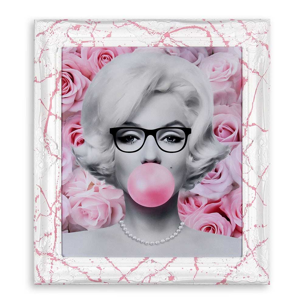 ADM PBR0101SZ1 - Quadro Stampa Marilyn con Rose Cornice Rosa
