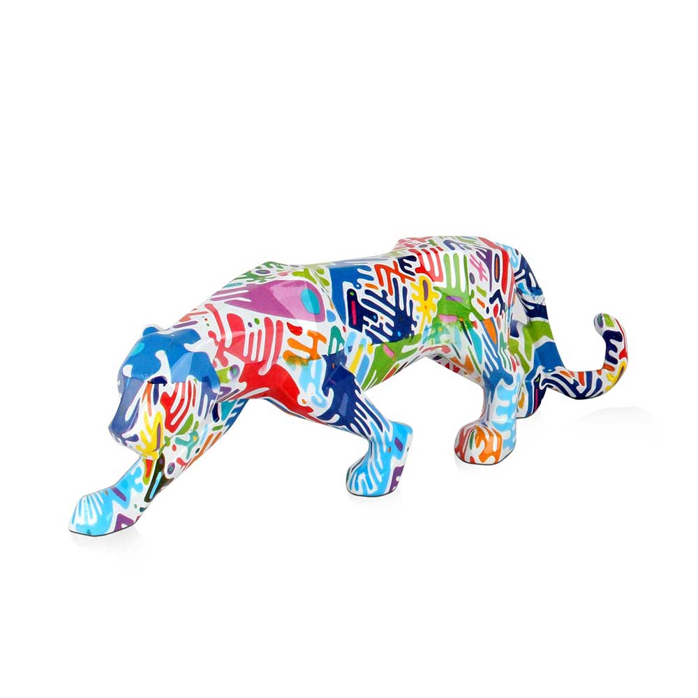 Adm Scultura Pantera Sfaccettata Multicolore D4815W11