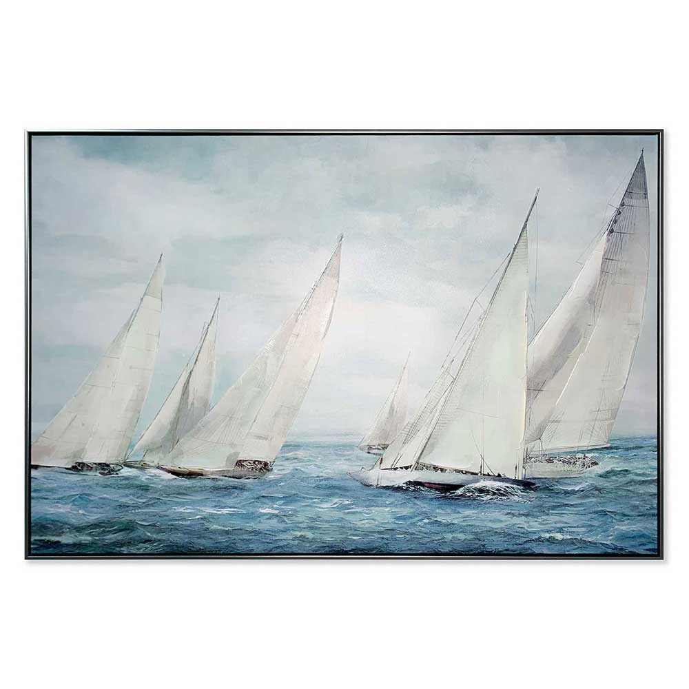 Agave - Quadro Marino Moderno Ponente Dipinto a Mano su Stampa 120x80