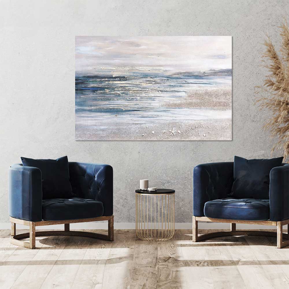 Agave - Riflessi sul Mare Quadro Marino Moderno 150x100 - Dipinto a Mano