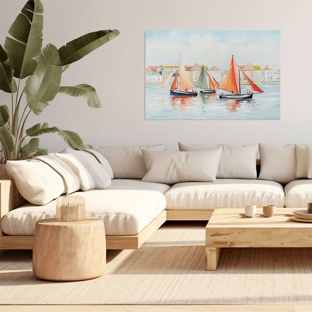 Agave - Riviera Quadro Marino 120x80 - Dipinto a Mano
