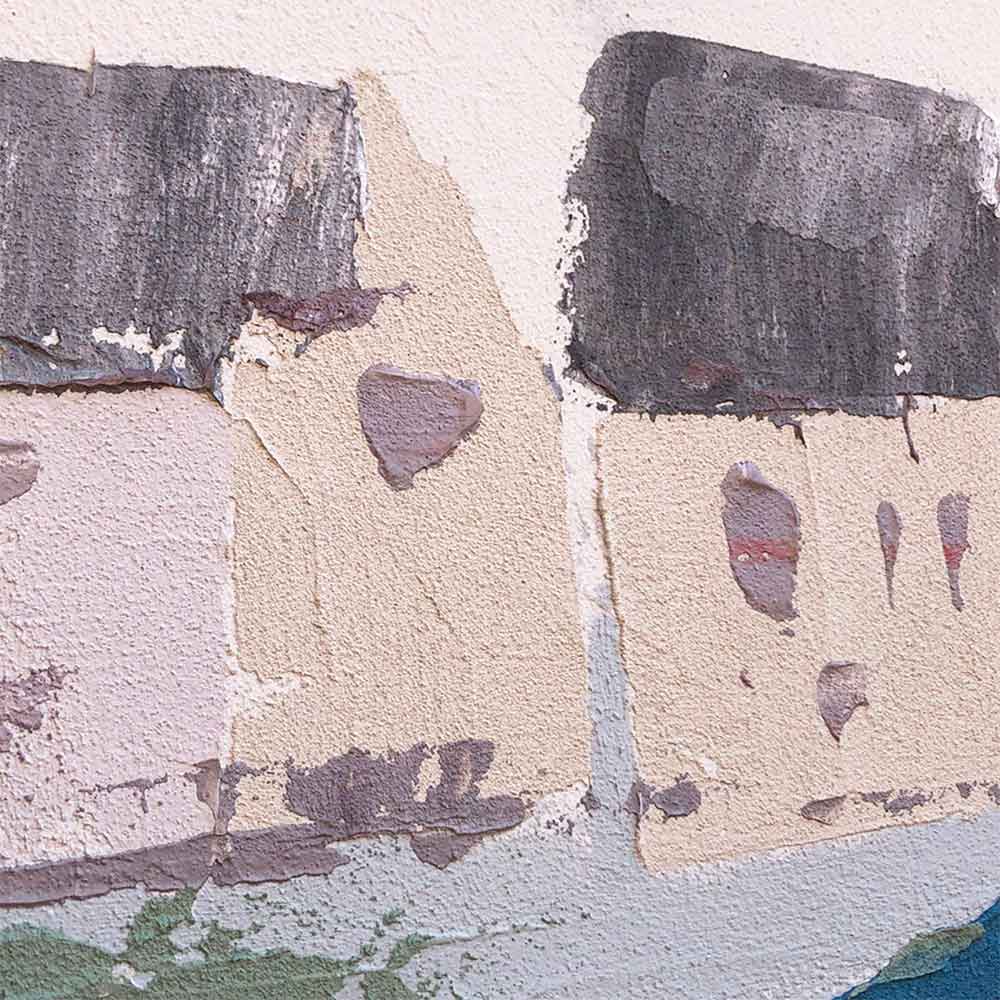 Agave | Quadro Dipinto a Mano "Sea Village" 150x50 - Agave e Mare