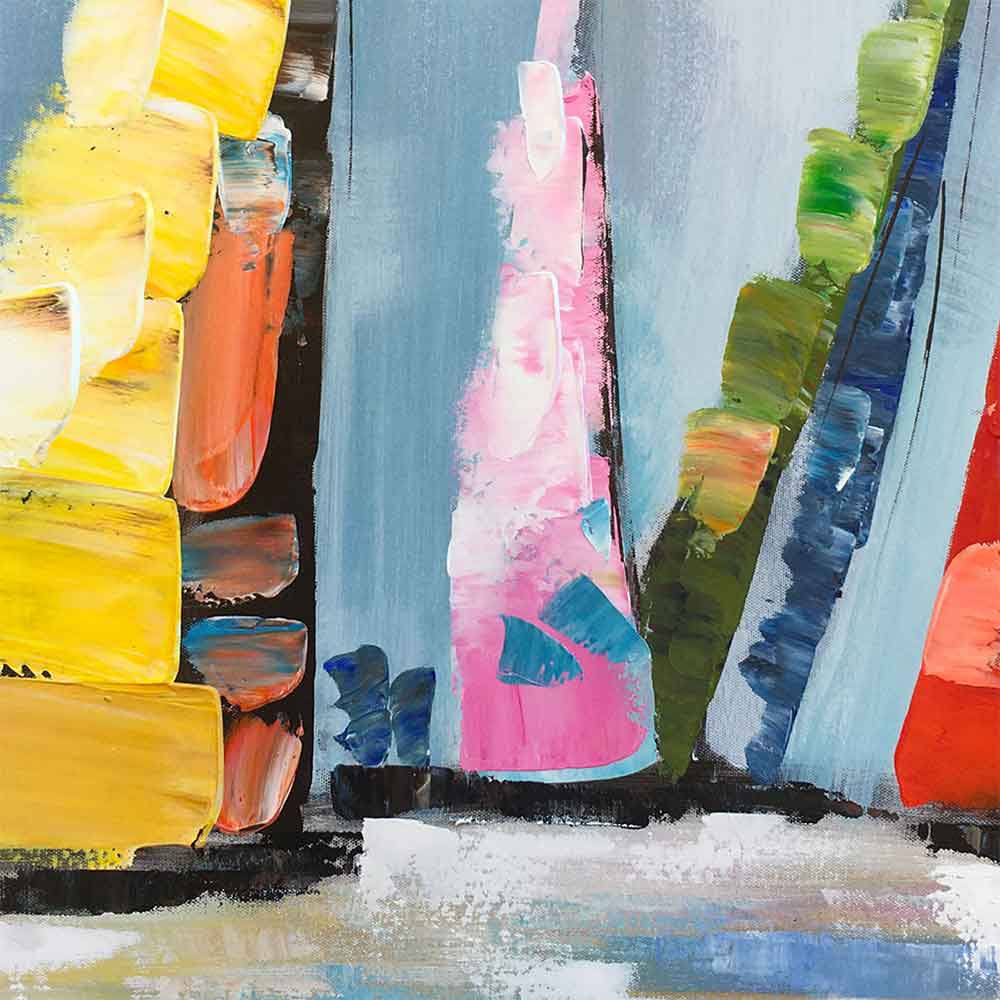 Agave - "Nuove rotte": Quadro Marino Moderno con Vele Colorate 140x70