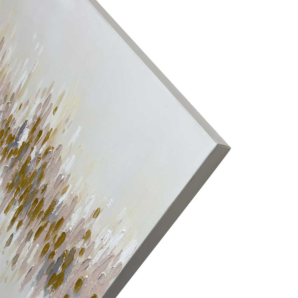 Agave Quadri Astratti: Golden Raisin 150x70 - Pittura Materica Oro Bianco Rosa Grigio