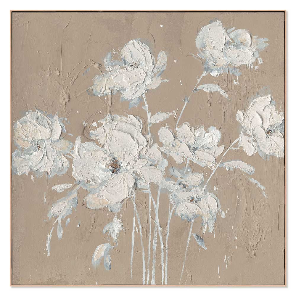 Agave - Gardenia Quadro Natura 100x100 - Dipinto a Mano