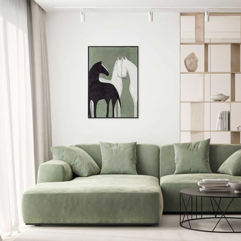Agave: Quadro "Contrast" 70x100 - Cavalli Dipinti a Mano