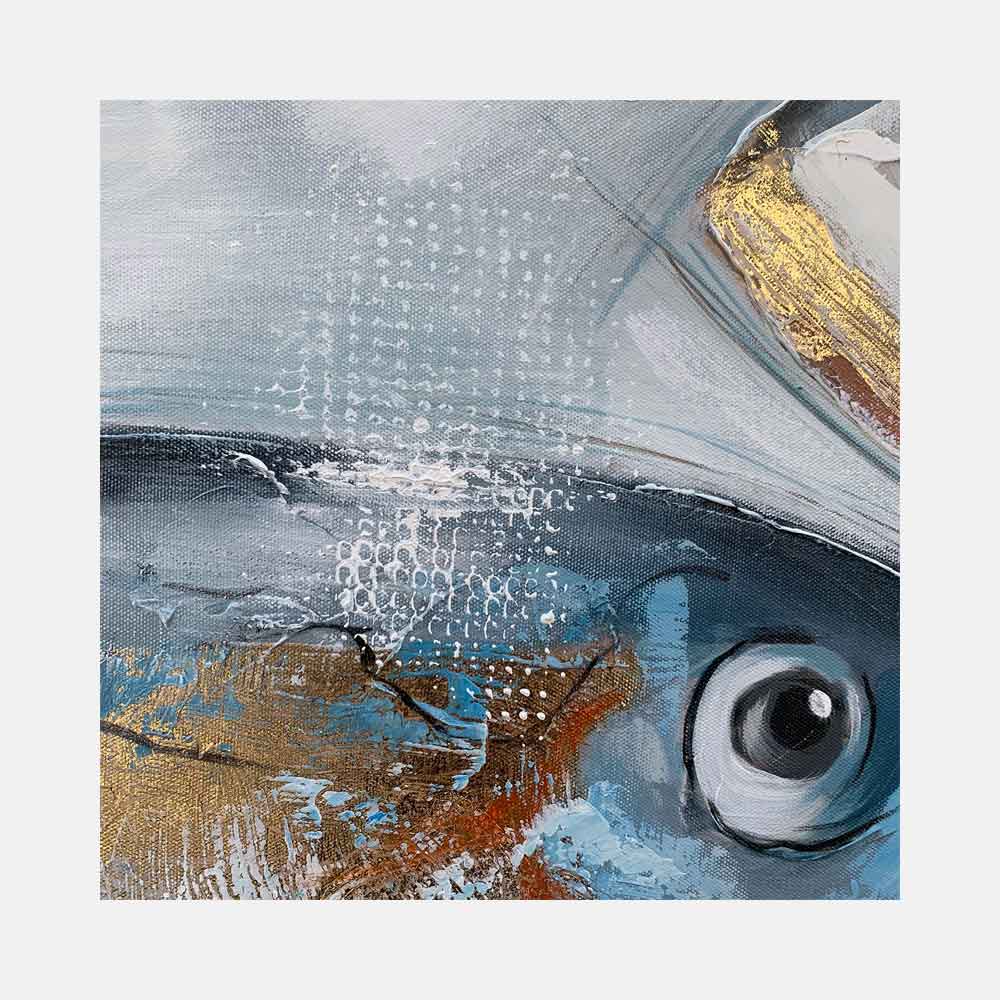 Agave Quadro "Tuna" 80x80 - Dipinto a Mano Tema Marino Moderno