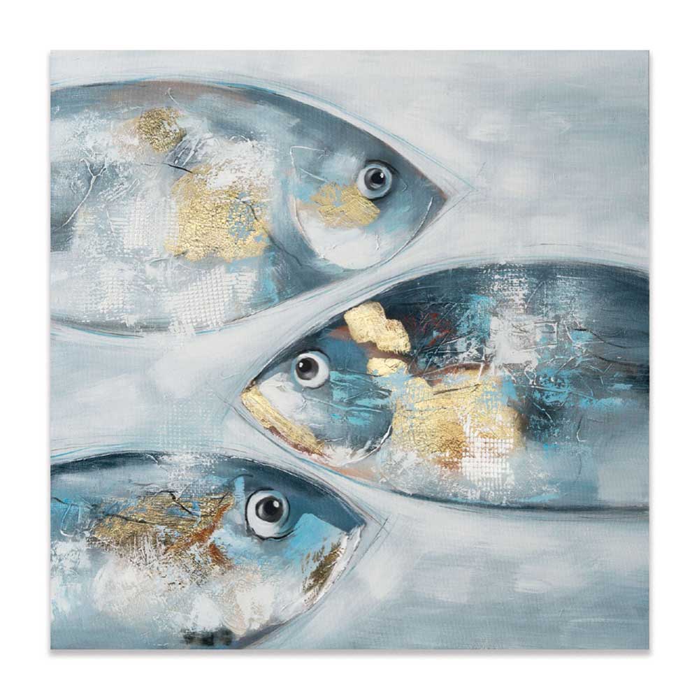 Agave Quadro "Tuna" 80x80 - Dipinto a Mano Tema Marino Moderno