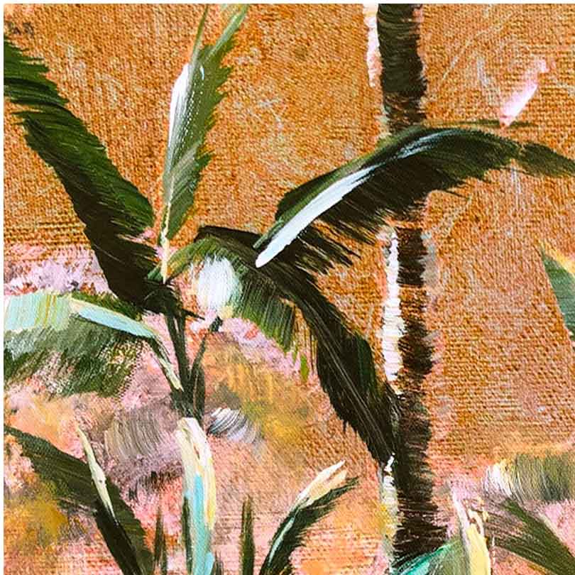 Agave Quadro Dipinto a Mano "Wild" 120x90 - Piante Tropicali Natura