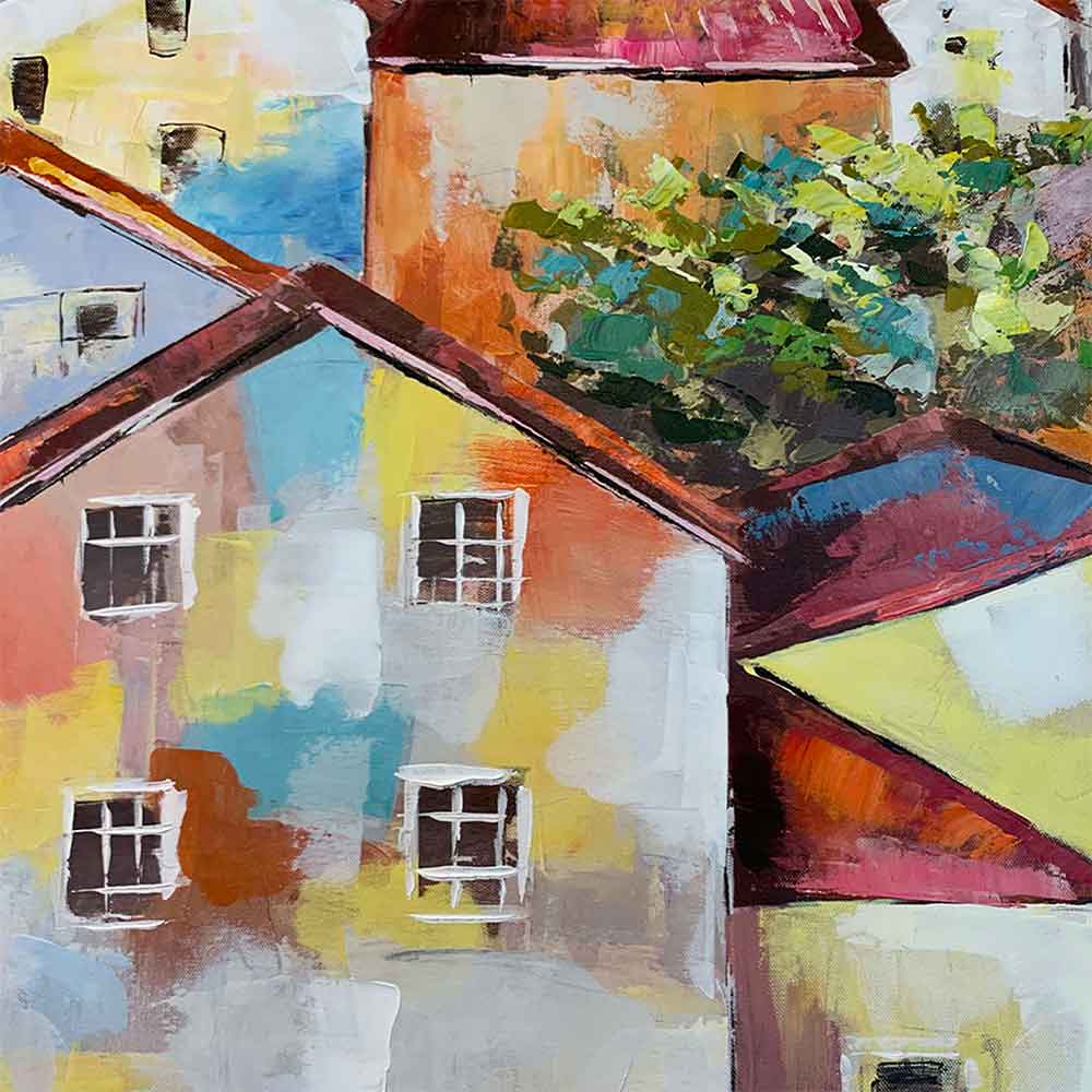 Agave: Quadri Mare Moderni - "Cinque Terre" 120x80 cm