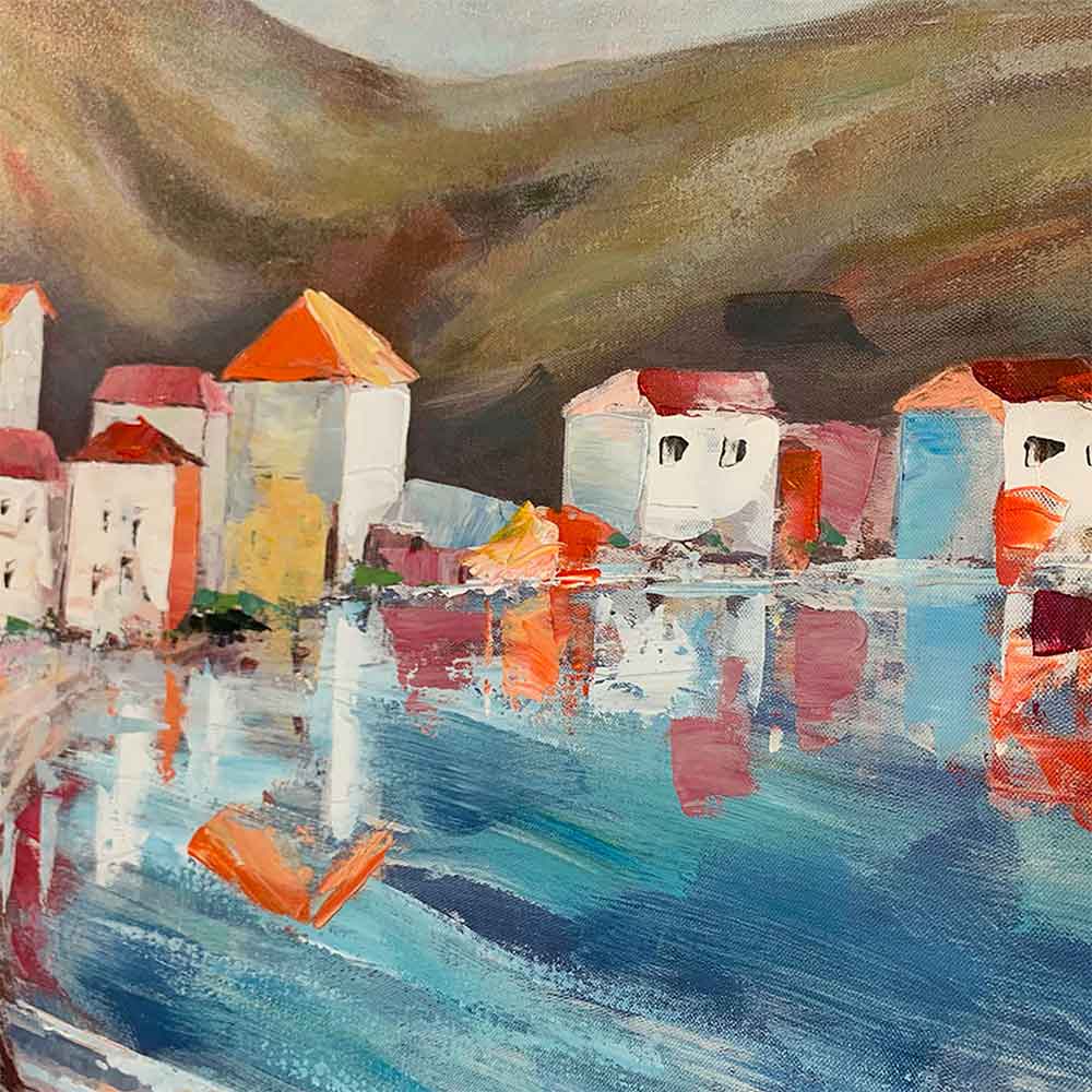 Agave: Quadri Mare Moderni - "Cinque Terre" 120x80 cm