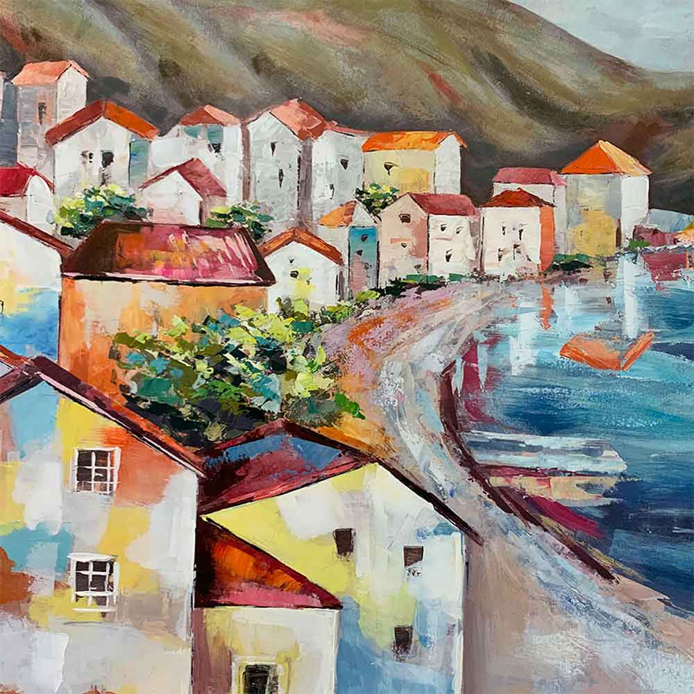 Agave: Quadri Mare Moderni - "Cinque Terre" 120x80 cm