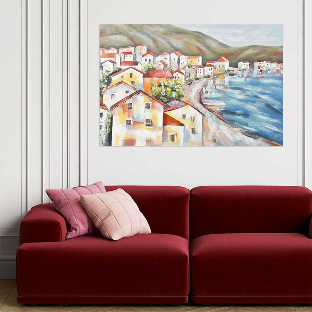Agave: Quadri Mare Moderni - "Cinque Terre" 120x80 cm