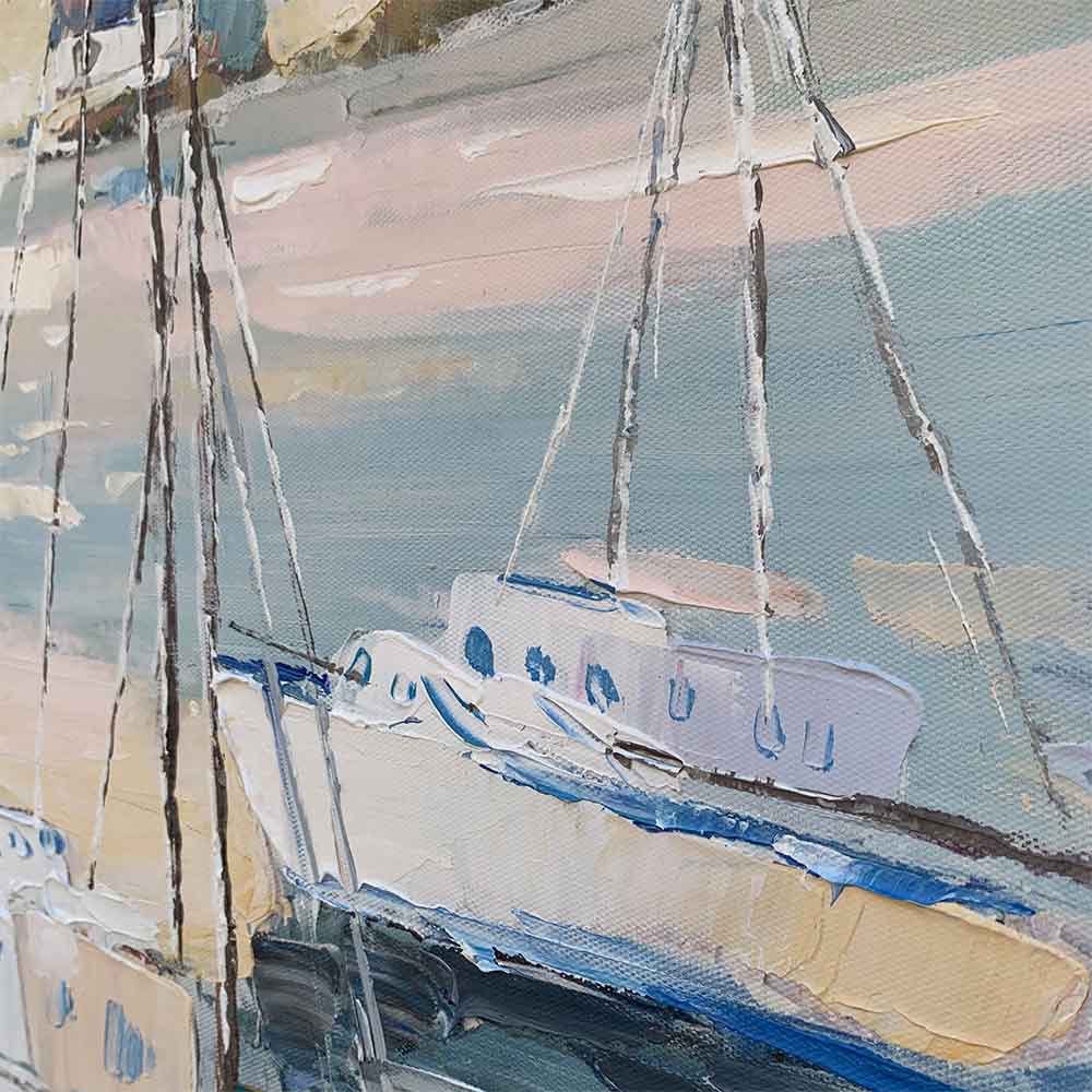 Agave - Quadro Marino Moderno "Fishing trip" Dipinto a Mano