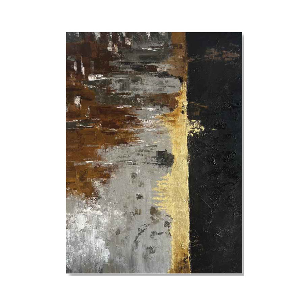 Ambienti Glamour: Quadro Moderno Astratto "Golden Earth" 150x200 cm - Materico