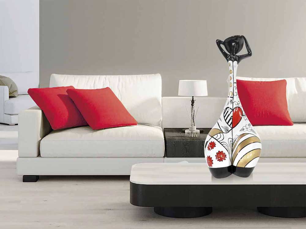 Ambienti Glamour Scultura Ms Red Heart Rosso H 91 cm Poliresina