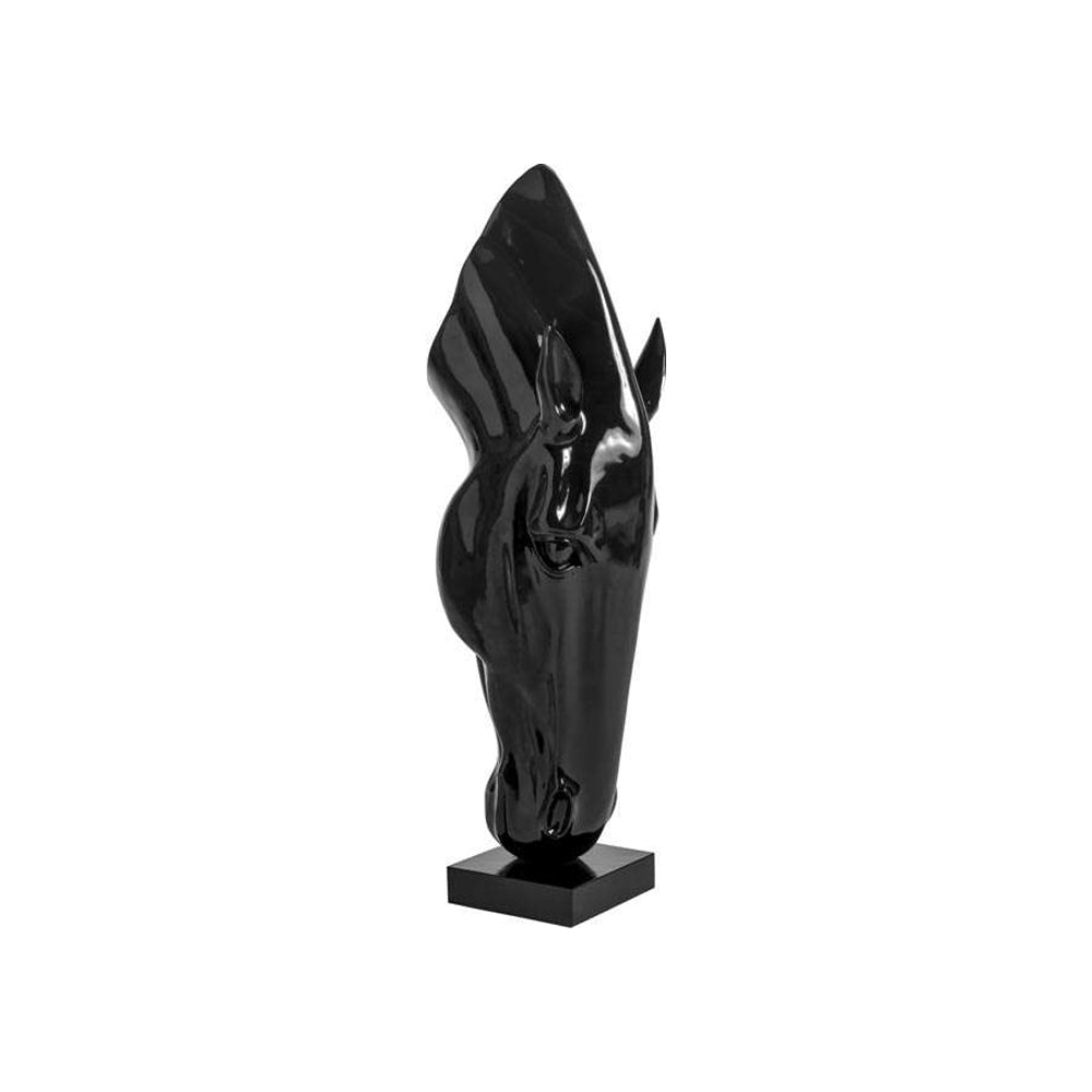 Glamour Environments Sculpture Medium Black Horse