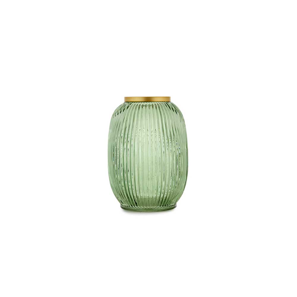 Bloomingville Vaso Link, verde, ceramica Bloomingville Vaso Link, verde, ceramica