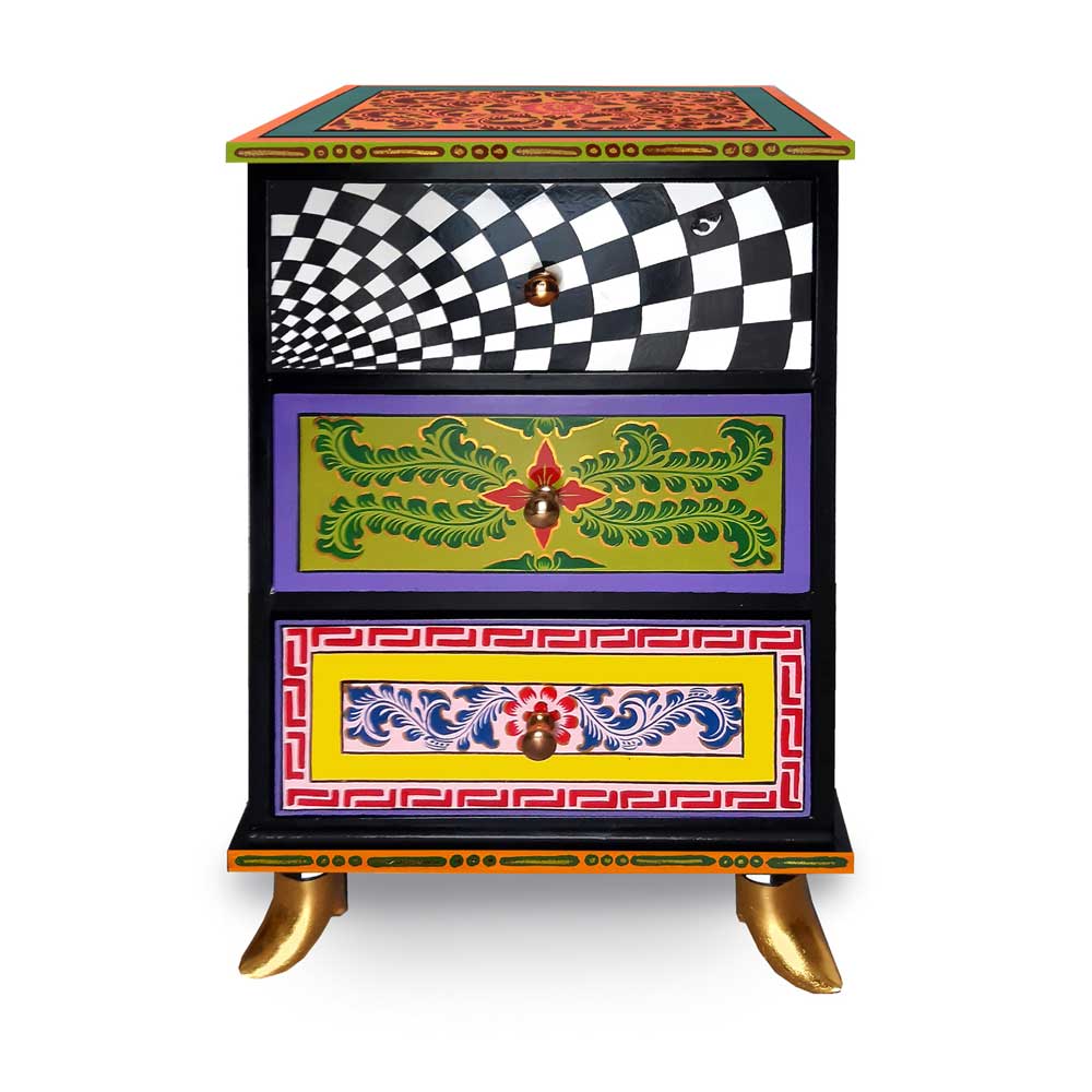 Tom's Drag Ancona Orange Three Drawer Chest