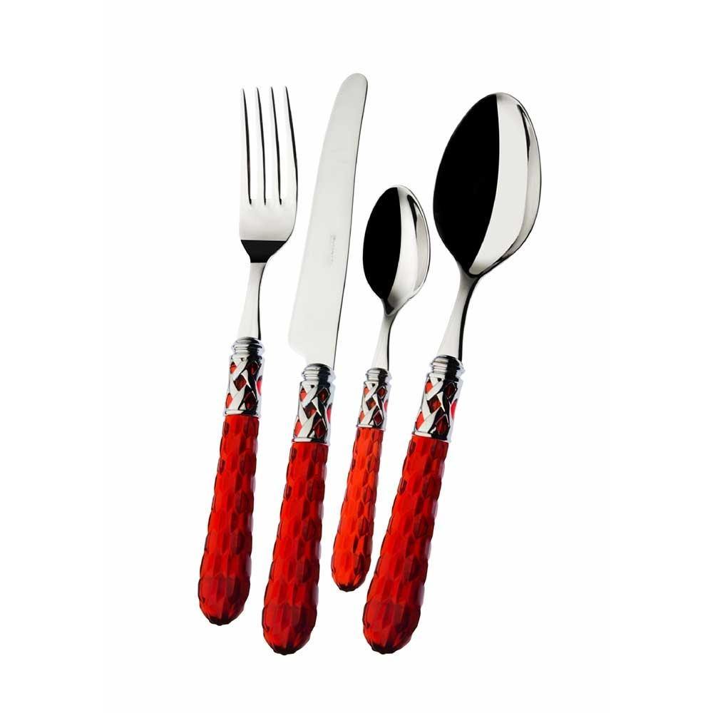 Bugatti Set 24 Posate Bohemia Rosso - Tendenze Casa