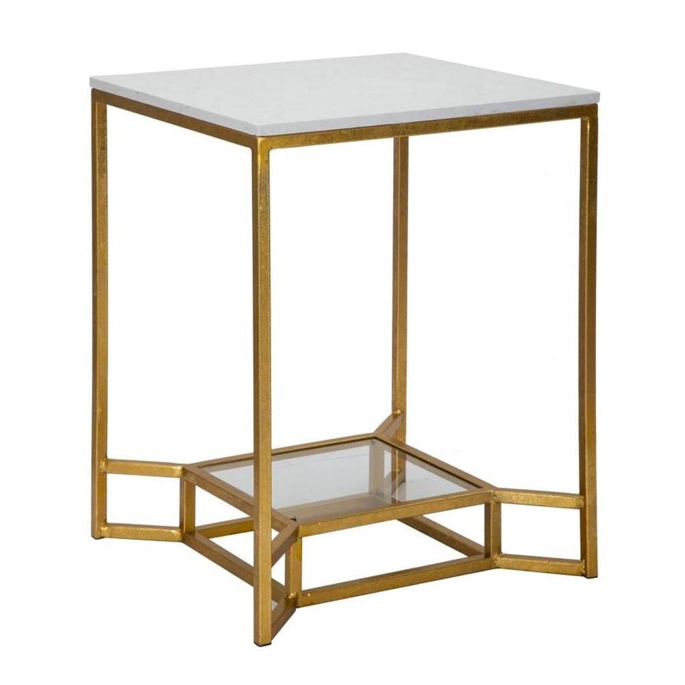 Tavolinetto Double Marble Cm 47X47X60