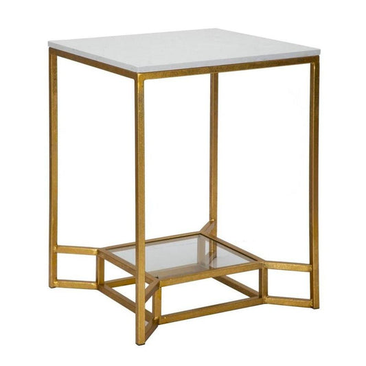 Tavolinetto Double Marble Cm 47X47X60