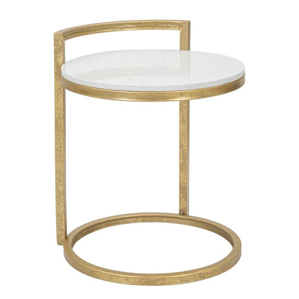 Tavolinetto Round Marble Cm 40X43X50