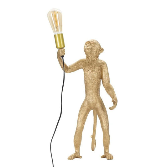 Lampada Da Tavolo Monkey Oro Cm Ø 26X34X55