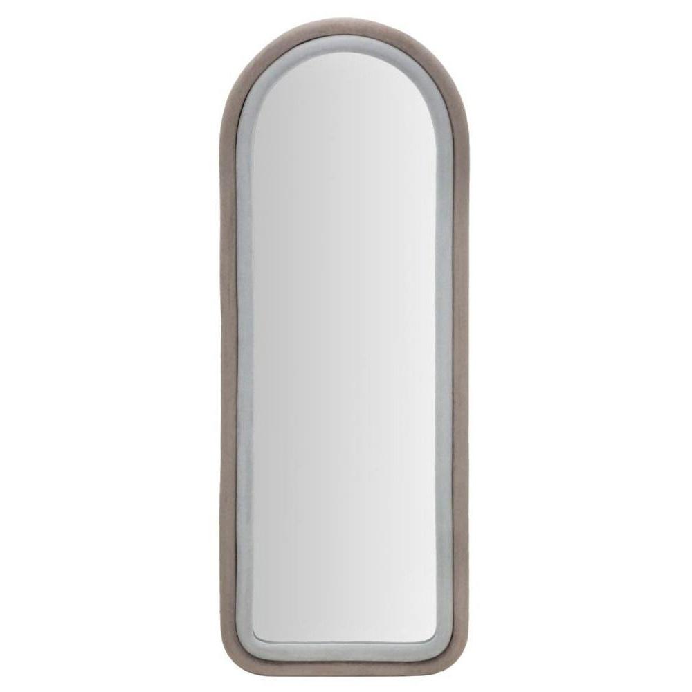 Specchio Da Muro Cloe Velluto Grigio Cm 60X4X160