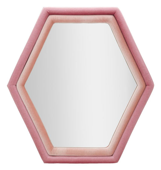 Specchio Da Muro Tony Velluto Rosa/Mix Cm 75X4X80