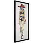ADM Quadro Collage Modella con Cappello Multicolore SA045A1