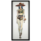 ADM Quadro Collage Modella con Cappello Multicolore SA045A1