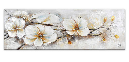 ADM AS397X1 - Quadro Moderno Fiori Variopinti Dipinto a Mano Tela