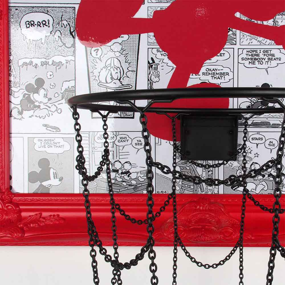 ADM BBR01002SR01 - Quadro Basket Mouse Crash Cornice Rossa