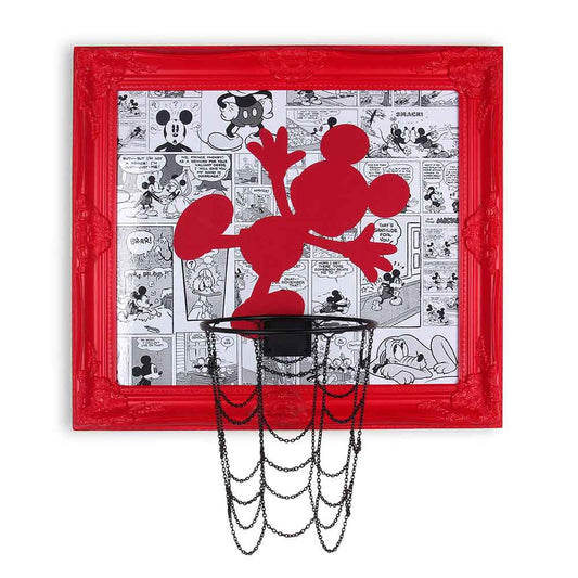 ADM BBR01002SR01 - Quadro Basket Mouse Crash Cornice Rossa