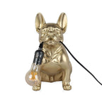 ADM Lampada Bulldog Francese Seduto Oro SBL2817EG