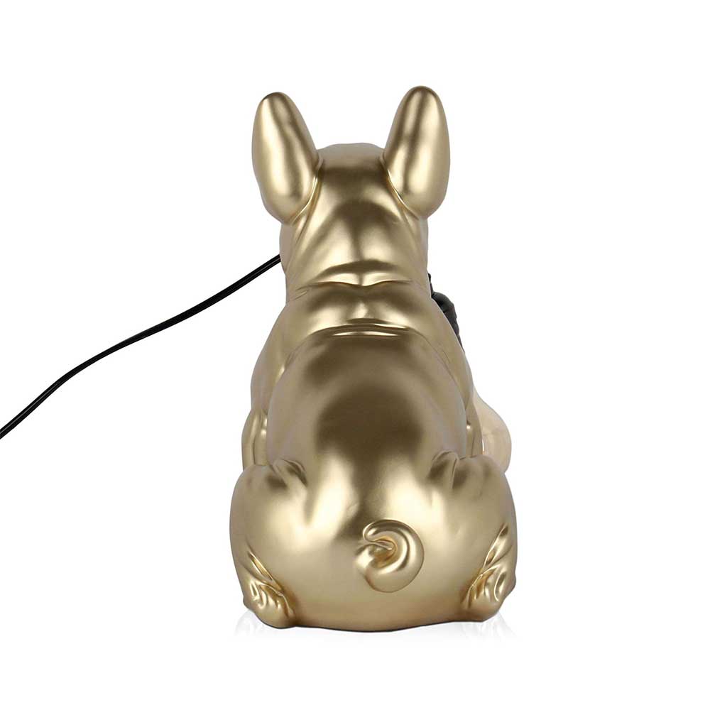 ADM Lampada Bulldog Francese Seduto Oro SBL2817EG