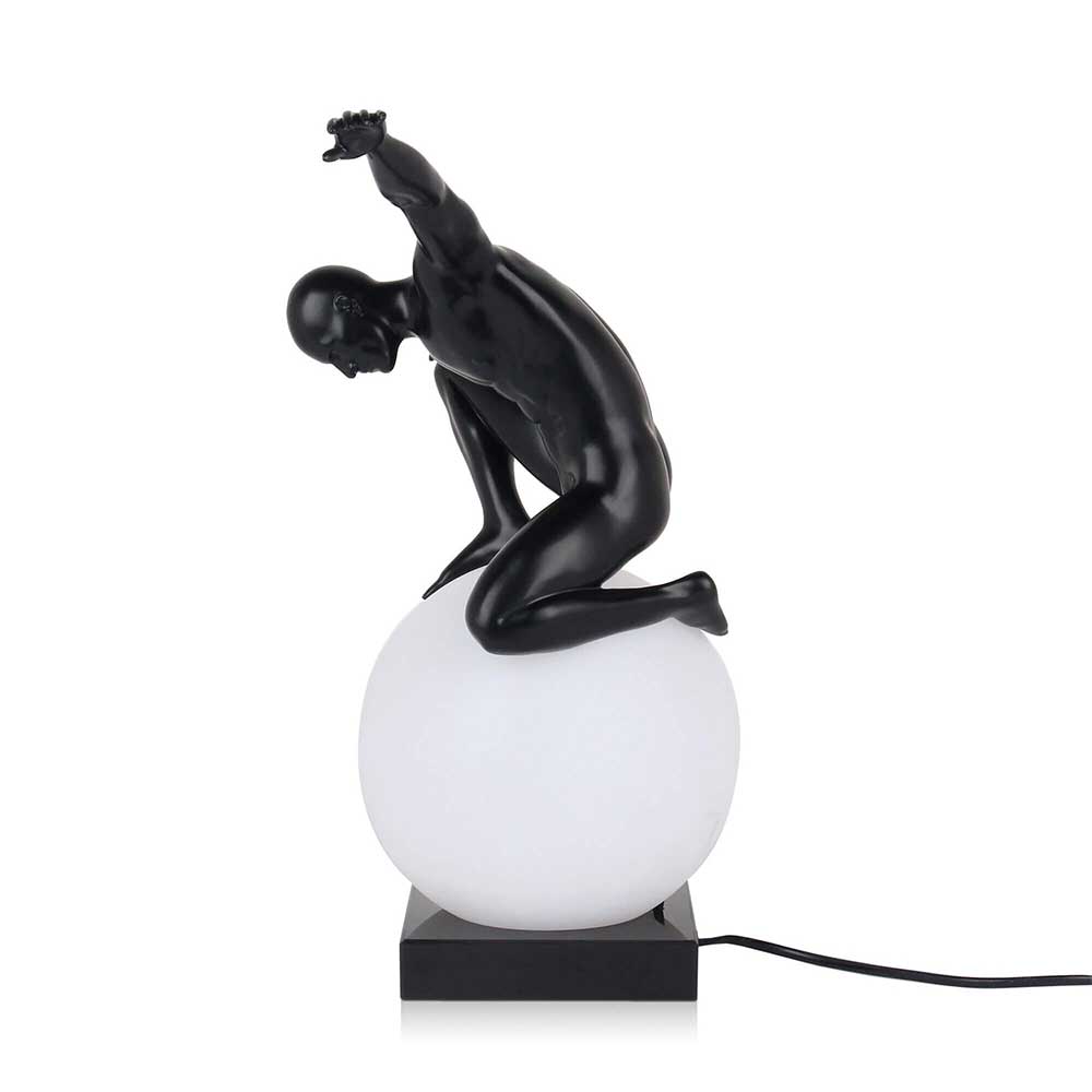 ADM Lampada da Tavolo Dominazione Nero SBL4748SB