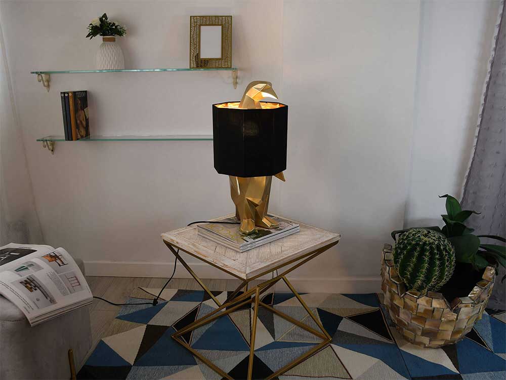 ADM Lampada da Tavolo Pinguino Oro SBL5022EG