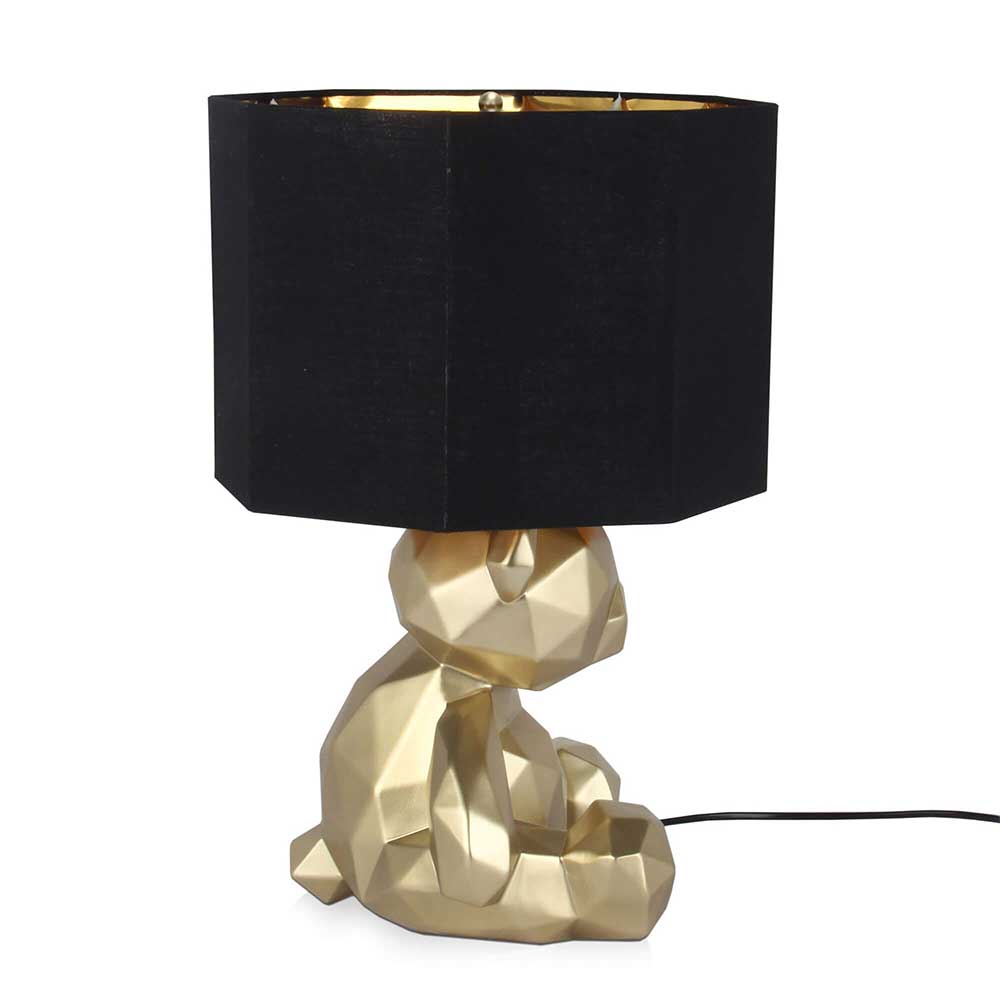 ADM Lampada da Tavolo Orsetto Sfaccettato Oro SBL3028EG