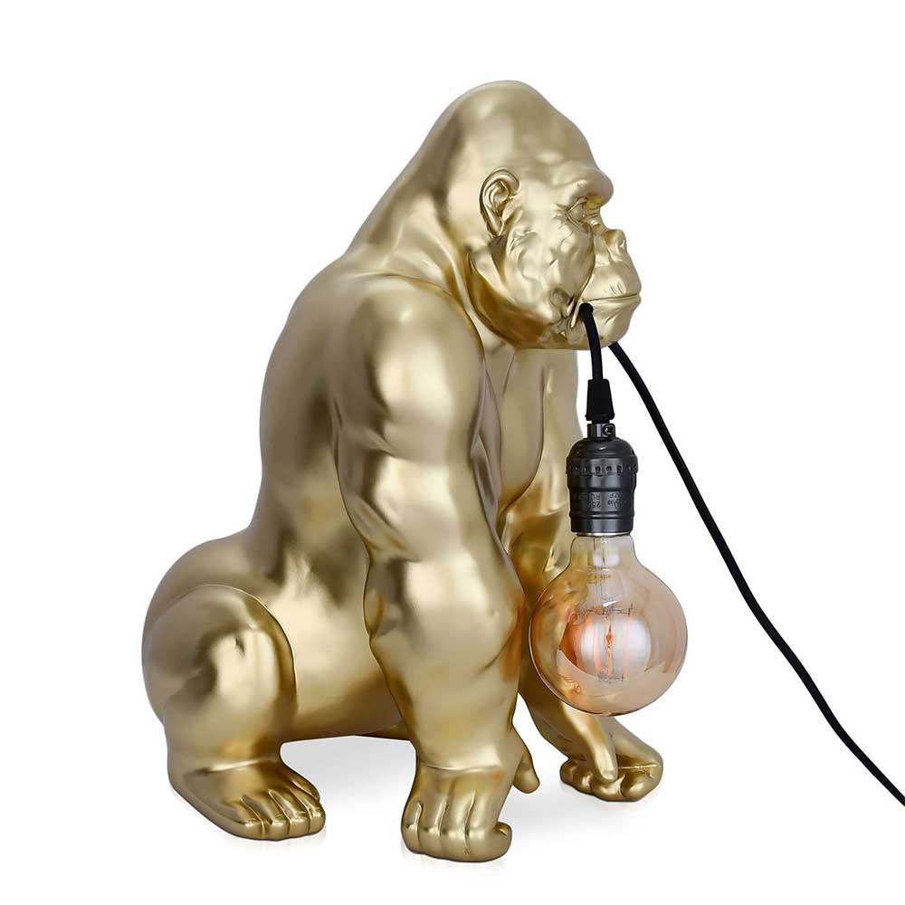 ADM Lampada da Tavolo Scultura Pop Art Orango Effetto Oro SBL4130EG