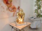 ADM Lampada da Tavolo Scultura Pop Art Orango Effetto Oro SBL4130EG