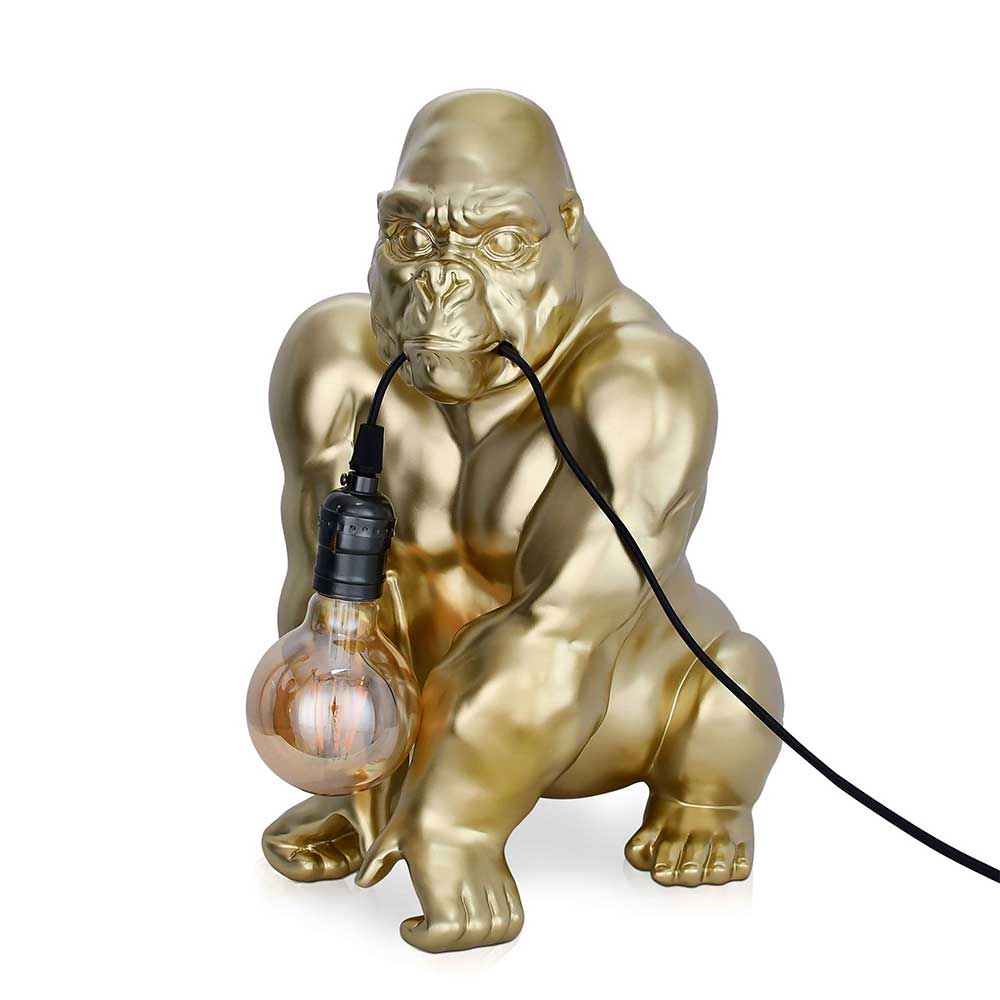 ADM Lampada da Tavolo Scultura Pop Art Orango Effetto Oro SBL4130EG