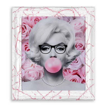ADM PBR0101SZ1 - Quadro Stampa Marilyn con Rose Cornice Rosa