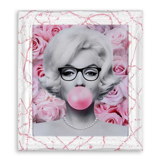 ADM PBR0101SZ1 - Quadro Stampa Marilyn con Rose Cornice Rosa