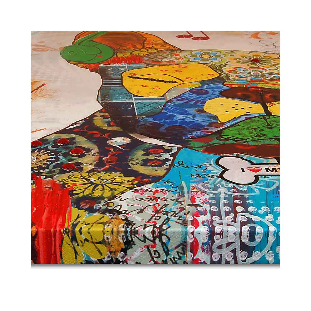 ADM Quadro Bouledogue Francese Pop Art giallo AS362X1
