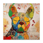 ADM Quadro Bouledogue Francese Pop Art giallo AS362X1