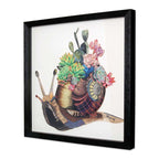 ADM Quadro Collage Lumaca con Fiori SA051A1