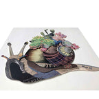 ADM Quadro Collage Lumaca con Fiori SA051A1