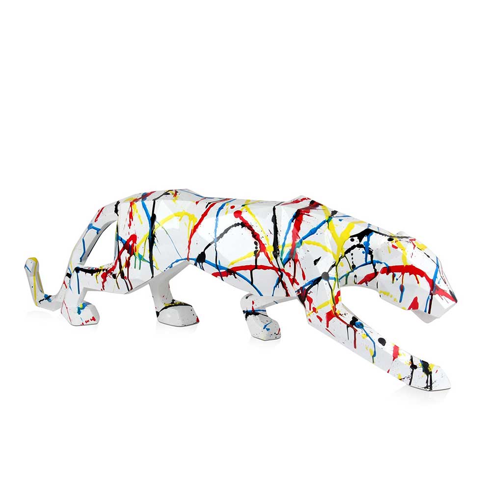 ADM Scultura Pantera Sfaccettata Grande Multicolore D9932PZ1